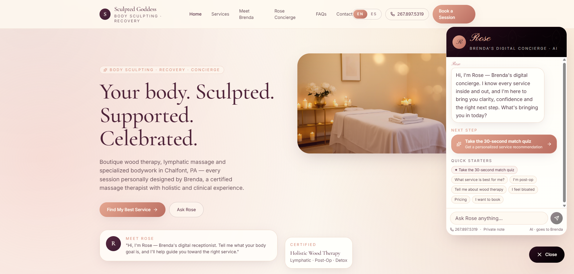 Sculpted Goddess — Rose Concierge