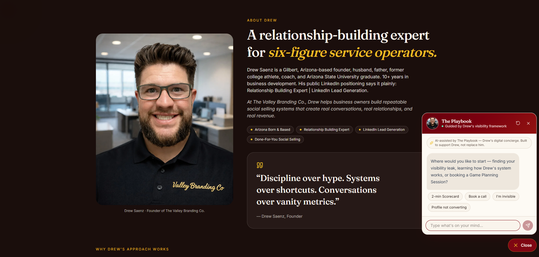 The Valley Branding Co. — About Drew